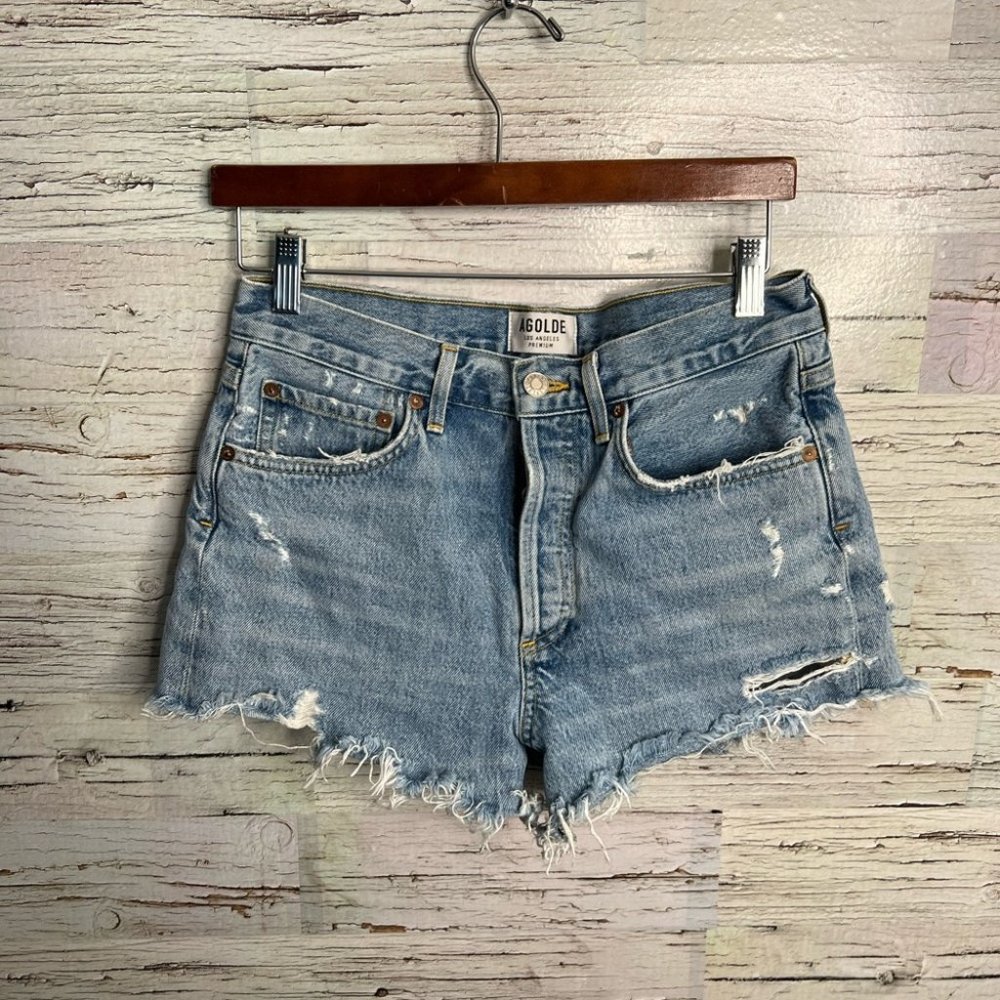 Agolde Parker Vintage Cut Off Short in Swapmeet Jean denim shorts size 25